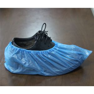 Cheap waterproof disposable pe cpe shoe cover in blue or white color for sale