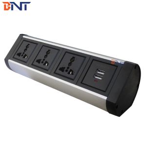 BNT Movable type on desk socket supply with bracket clamp on table edge for