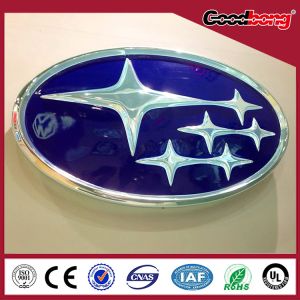 Cheap Outdoor stainless metal car logo with light led box for famous brand,wholesale standard for sale