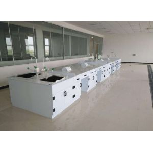 Seamless Welding Chemistry Lab Tables Polypropylene Counter Drawer / Handle