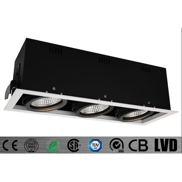 Trim High Lumen Led Spot Downlights , Triple Head 3*20w Cob Led Downlight