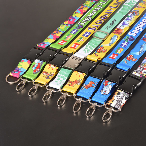 Quality Dye-Sublimated Lanyard with Slide Release Premium Name Tag Badge Holders with Lanyards wholesale