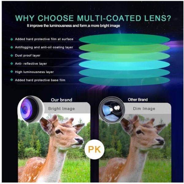 Telescope Monocular 12x50 For Mobile Wildlife Bird Watching Hunting Camping