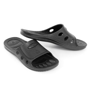 Black Non Slip ESD SPU Antistatic Slippers For Work Lab Cleanroom