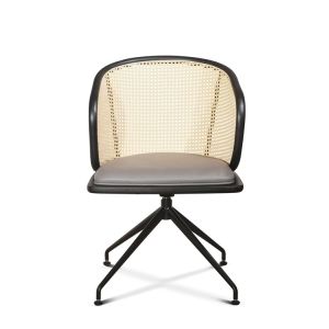 Executive Office Guest Rattan Office Chairs PU Upholstery 70cm Adjustable 10.5