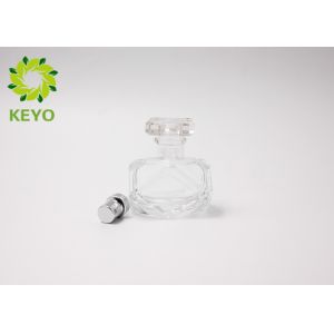 Hexagon Shape Glass Perfume Bottles 30ml With Silver Aluminum Sprayer