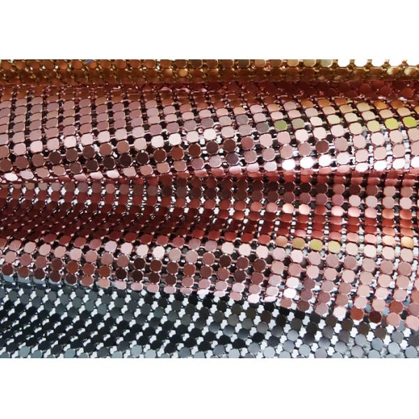 Fashion Brass / Aluminum Alloy Metallic Mesh Fabric Colth Sequin Fabric