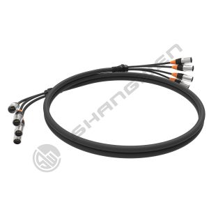 Multi-Channel 4 Channel 4 Way Cat6 Cat6A FTP Multicore Power Cord Ethercon to