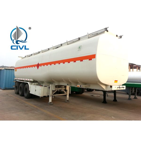 Quality 50CBM Oil Tanker Semi Trailer Trucks With Three Axles 5250+1360+1360 Mm Wheel Base wholesale