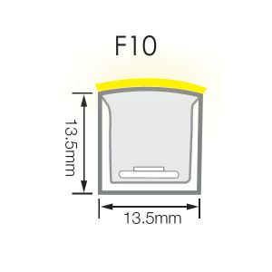 Mini Top View Neon Flex LED with 500lm/M Luminous Flux and 10W/M Power in PVC or