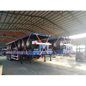 12pcs Container Twist Lock Flat Bed Semi Trailer for Heavy-Duty and Safe