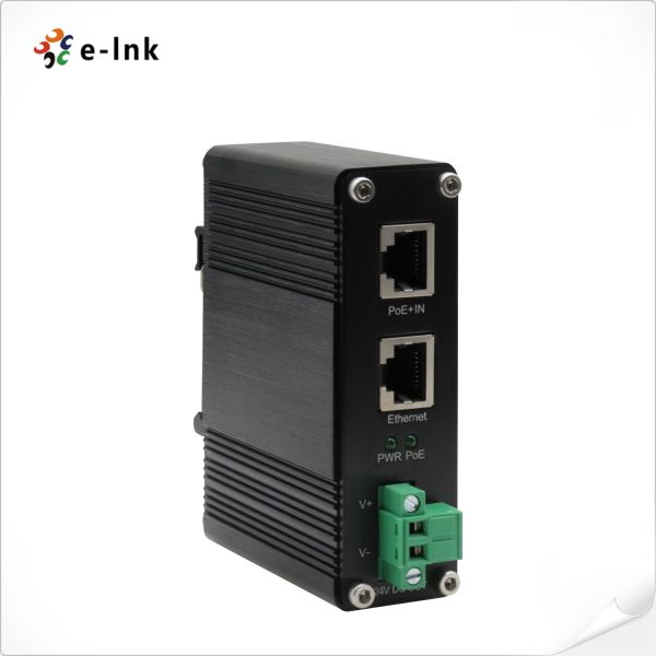 Industrial PoE Splitter for 24VDC Devices, IEEE802.3af/at Compliant Plug-and