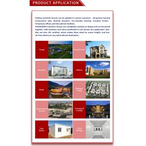 Foldable Solar Panel House Container for Hotel Resort Bathroom and Kitchen