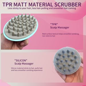 Detachable Scalp Massage Brush Scalp Cleanser Brush With TPR Bristles