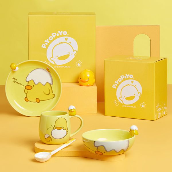 Ready To Ship In Stock Cartoon yellow duck large capacity home mug creative breakfast oatmeal coffee mugs custom