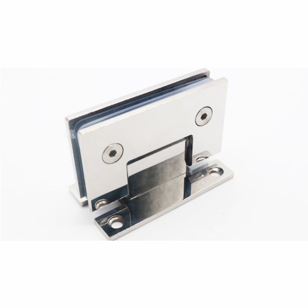 304 Stainless Steel Glass to Wall Hardware Shower Hinge Silver Coating Wall Mount