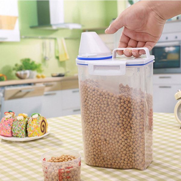 Quality 4lbs Airtight Rice Containers 2.5L 3L Plastic Kitchen Organizer wholesale