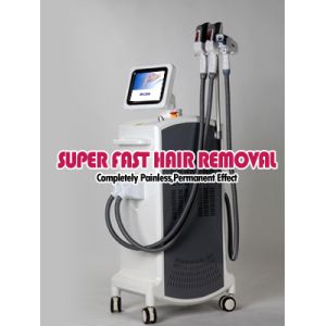 E-light ipl rf nd yag laser multifunction machine , skin rejuvenation and hair