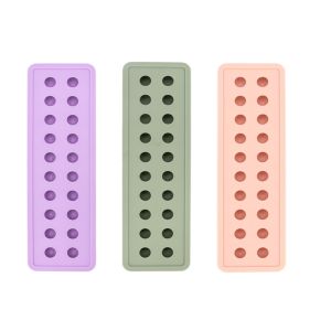 Non-Stick 2 Pack 20-Cavity Square Caramel Candy Silicone Molds for Chocolate