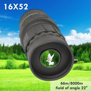 Zoom Hiking Monocular Telescope , 16x52 Monocular Dual Focus Optics Zoom