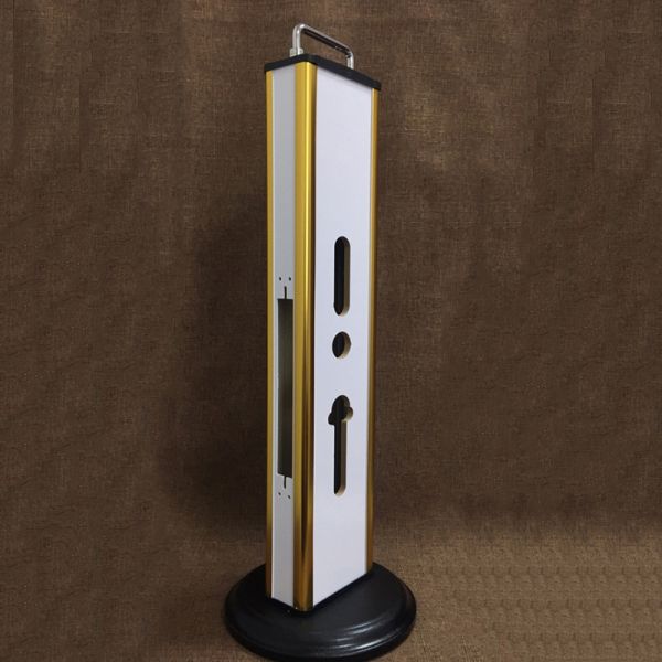Quality Aluminum Alloy or PC Rotating Smart Lock Display Stand for Exhibition Hall Fingerprint Locks wholesale
