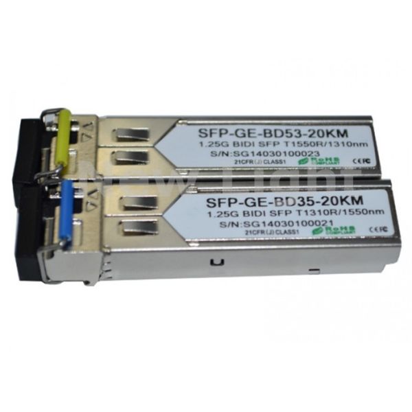 Quality 1G Single mode SFP BIDI transceiver 1.25G 1310nm / 1550nm 20km LC / SC DDM WDM SFP wholesale