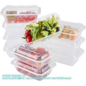Compartment 24 OZ Meal Prep Plastic Food Storage Containers Reusable Lunch Bento