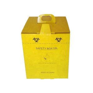 10L Biodegradable disposable white Cardboard box Medical Sharps Box