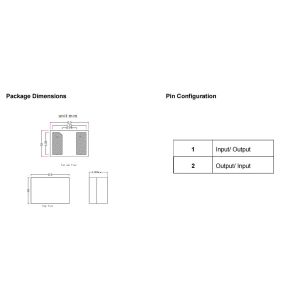 SMD 2016 SAW Resonator 2 Pin 304.25MHz ±100KHz for Remote Control Security Alarm