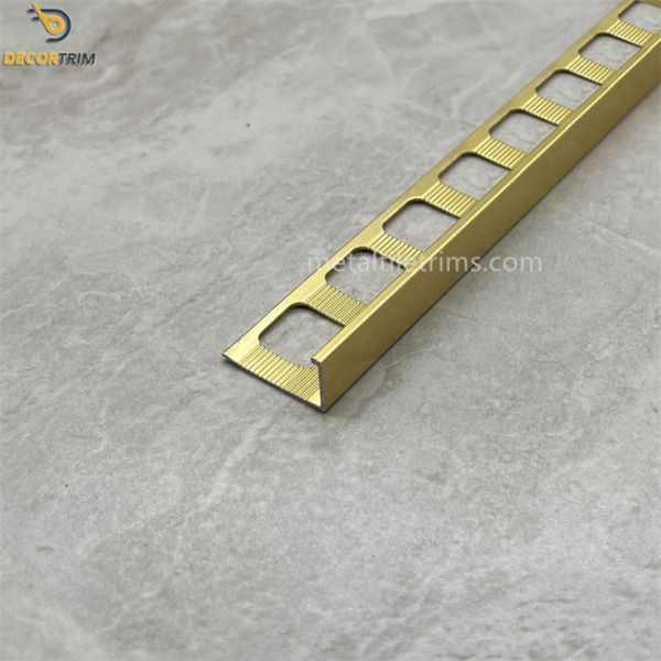 Quality L Shaped Customizing Metal Tile Trims Tile Profile Aluminium wholesale
