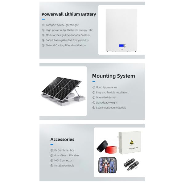 Home On Grid Solar Energy System 5KW 10KW 15KW 20KW MPPT Controller