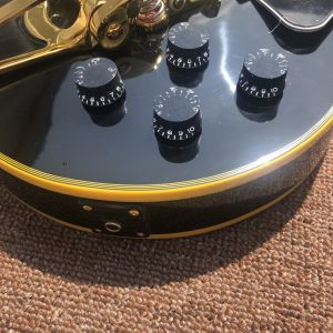 Custom Yellow Binding Gold Hardware Bigsby Tremolo LP Electric Guitar