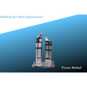 China glass model/metal tower/crystal building model/crystal tower craft/glass craft on sale