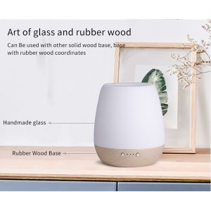 Small Glass Wooden 180ml Ceramic Aroma Diffuser Essential Oil Humidifier