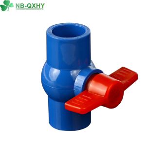 Deep Blue Red Handle Building Materials Flexible Ball Valve for Water Supply