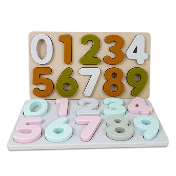 Quality Silicone 3D Puzzle Baby Early Educational Digital Puzzle Board Silicon Puzzle Toys For Kids wholesale