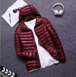 Nylon Hooded Duck Feather Jacket Winter Bubble Puff Filled Down Jackets