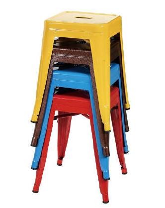 Quality Small Size Metal Event Stool Tolix Dining Chairs in Powder Coating , Yellow Blue Red wholesale