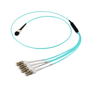 24 Core Fiber Cable Assembly , MPO To LC Breakout Cable For FTTH