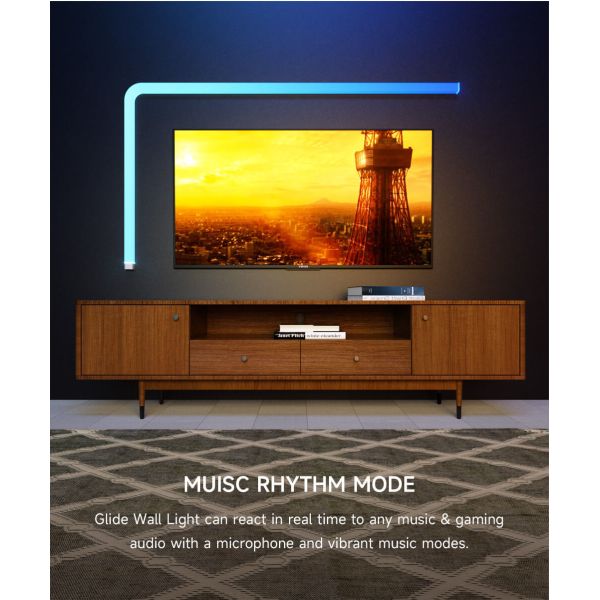 Quality Music Sync Glide Smart Wall Light RGBIC For Bedroom Game Decoration wholesale