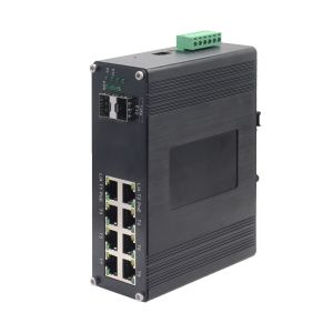 Managed Ethernet Switch with 8-Port 10/100/1000Base-T PoE+ and 2-Port 1000Base-X