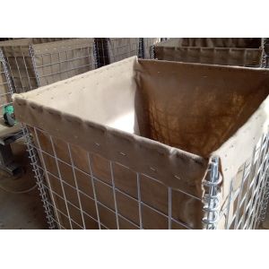 Weaved Mesh 100*120mm 9 Cells Hesco Barrier Wall For Military