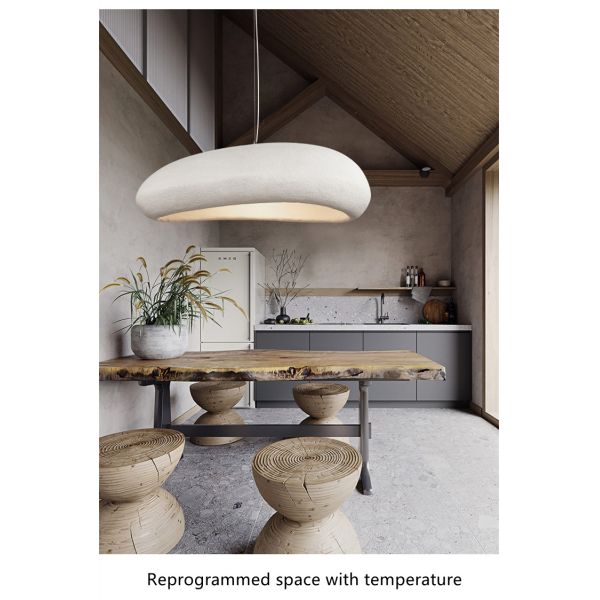 Nordic Wabi Sabi Restaurant LED Pendant Light Lustre Living Room Chandelier(WH-VP-174)