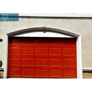 Red Aluminium Alloy Garage Sectional Door With Vault