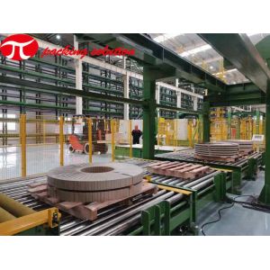 Buy cheap OD 800mm Horizontal Copper Coil Wrapping Machine With Pallet Coveying System from wholesalers