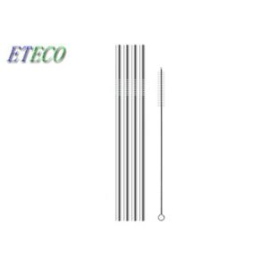 10.5" Long Cocktail Straws With Handy Cleaning Brush Easy Care Long Use Time