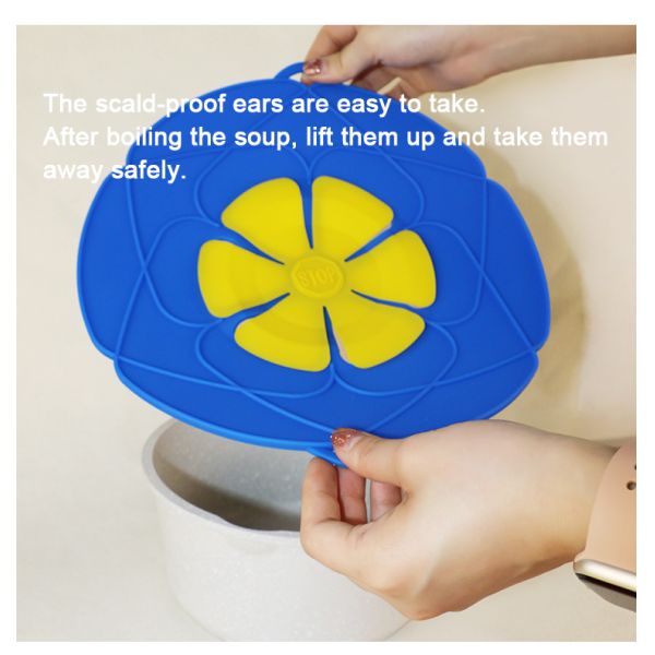 Food Grade Silicone Pan Lid Cover Reusable With Double Hangs For Cooking
