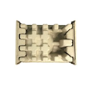 Natural Brown Pulp Tray Packaging Sugarcane Material For Kettlebell