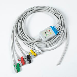Semi-finished ECG Cable without Connector 5Lead ECG Grabber IEC 2.5m 5.0