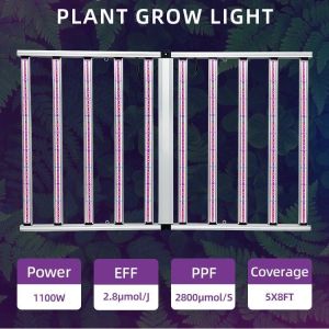 Dimmable UV Grow Lamp 10 Bar 1100W Full Spectrum LED Grow Lights For Seed